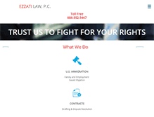 Tablet Screenshot of ezzatilaw.com